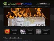 Tablet Screenshot of collectdebtincanada.com